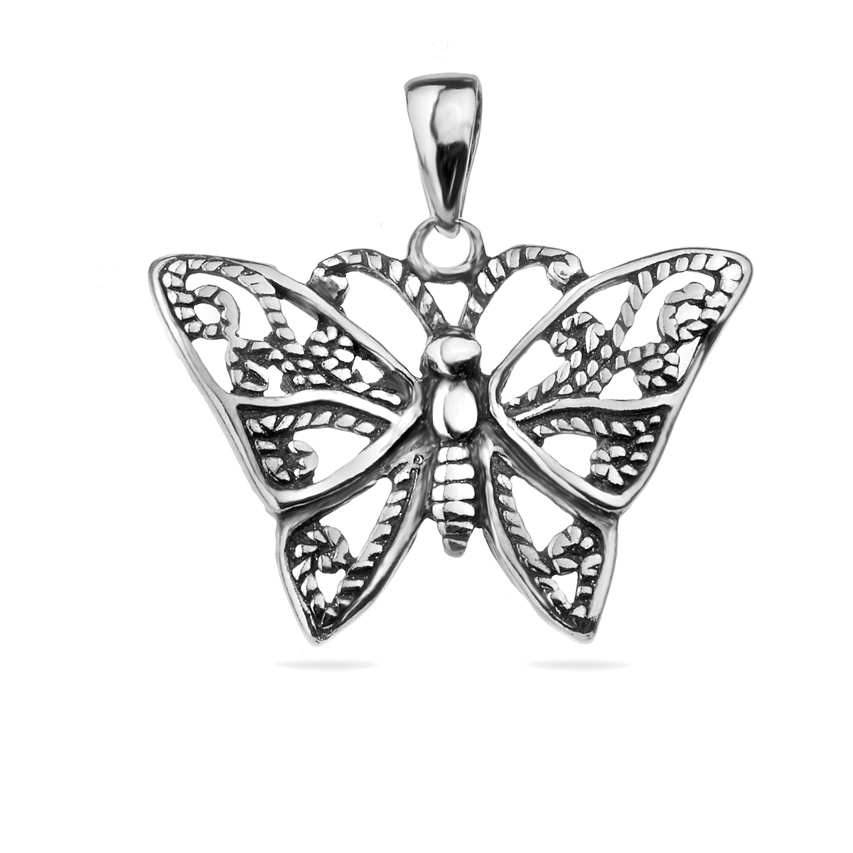 Sterling Silver 925 Butterfly Oxidised Pendant "Nova"