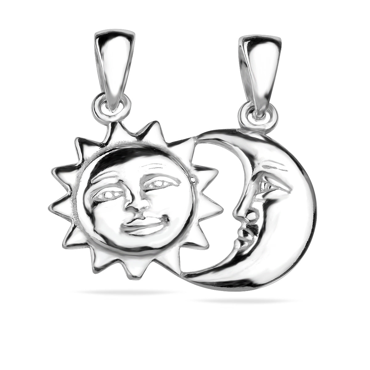 Sterling Silver 925 Sun and Moon Pendant “Soluna”