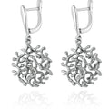 Sterling Silver 925 Dangle Drop Earrings “Sea Coral”