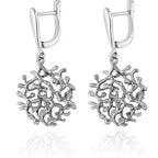 Sterling Silver 925 Dangle Drop Earrings “Sea Coral”