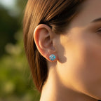 Sterling Silver 925 Swarovski Crystal Stones Stud Earrings "Freya"