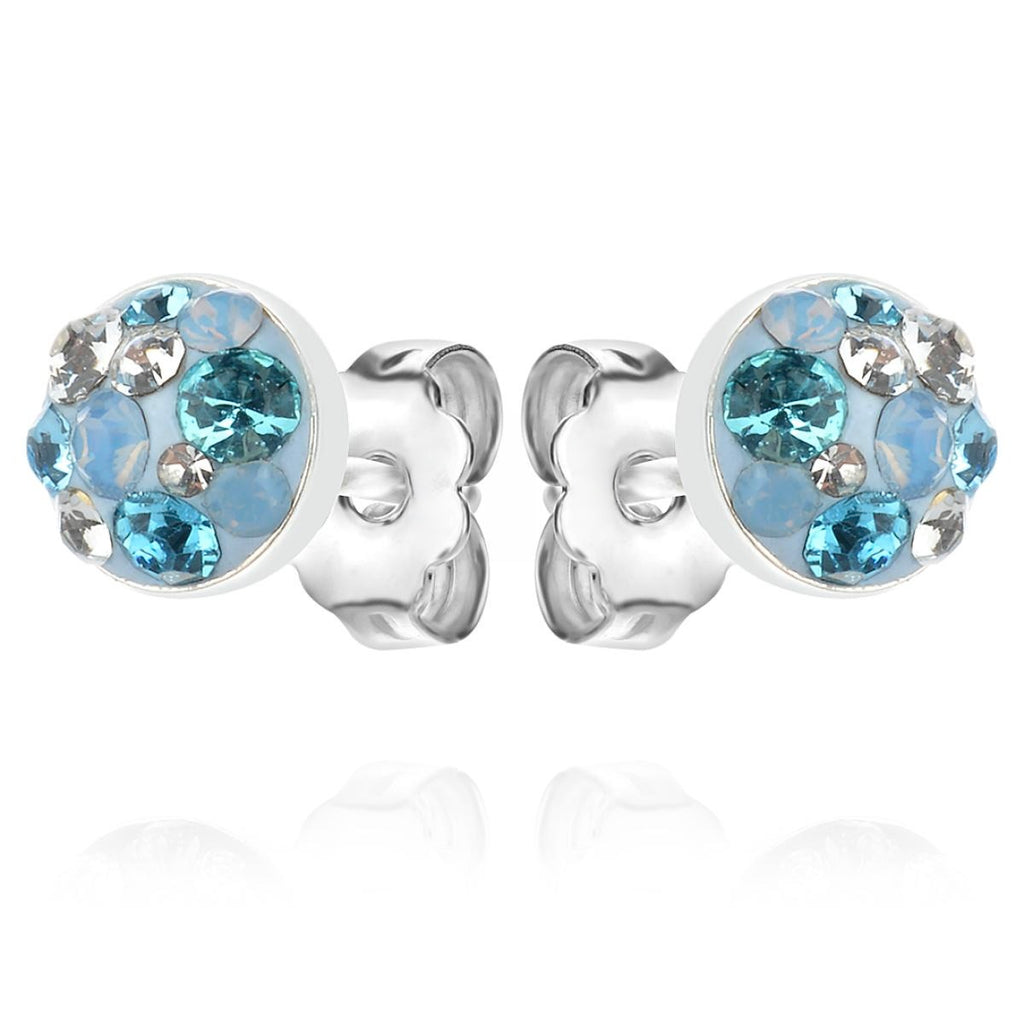 Sterling Silver 925 Swarovski Crystal Stones Stud Earrings "Freya"