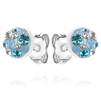 Sterling Silver 925 Swarovski Crystal Stones Stud Earrings "Freya"