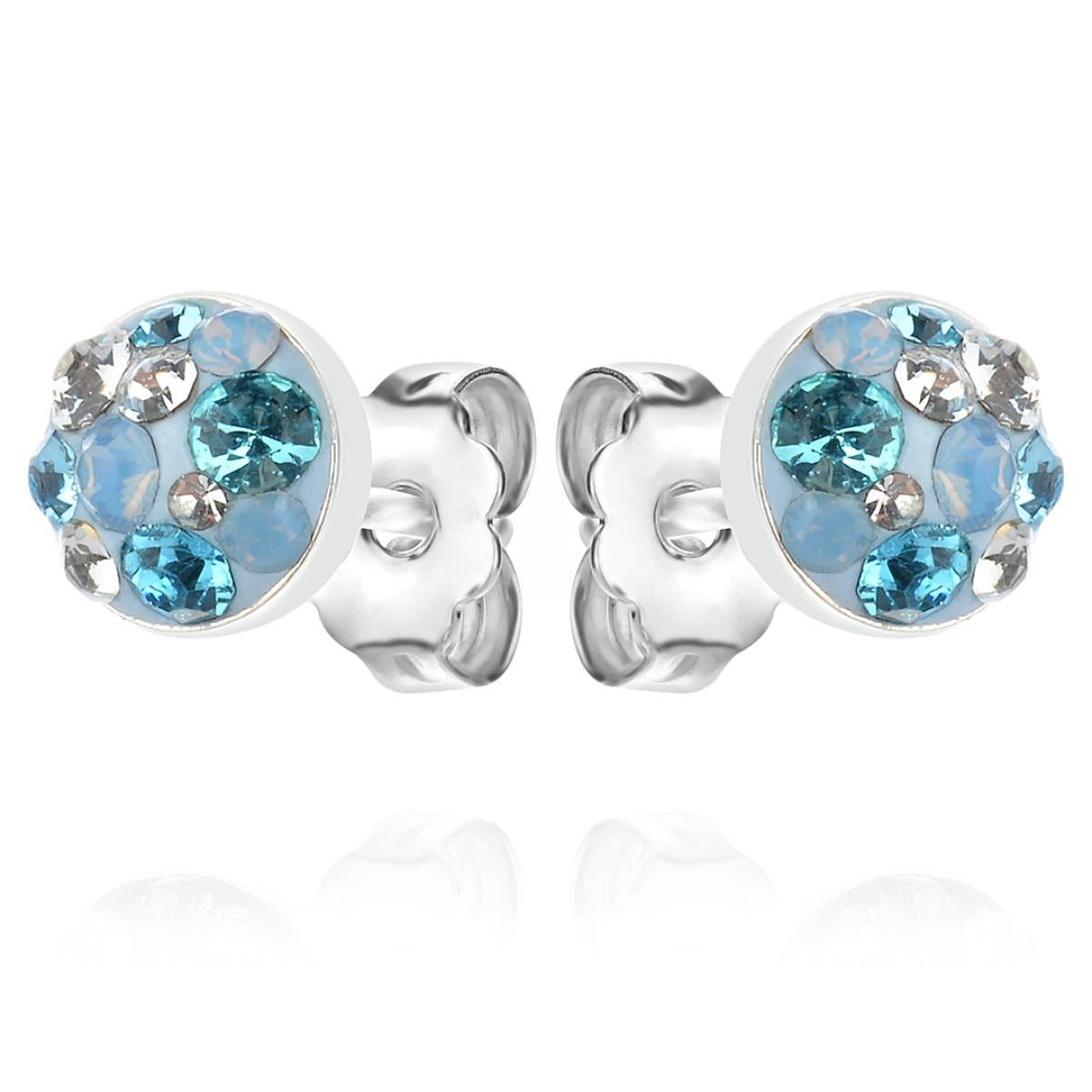 Sterling Silver 925 Swarovski Crystal Stones Stud Earrings "Freya"