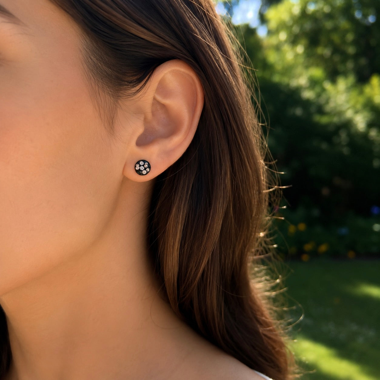 Sterling Silver 925 Swarovski Crystal Stones Stud Earrings "Freya"