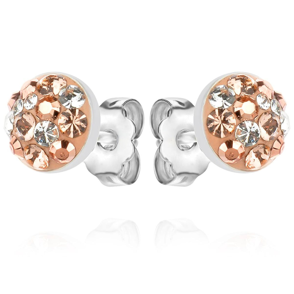 Sterling Silver 925 Swarovski Crystal Stones Stud Earrings "Freya"