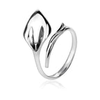 Sterling Silver 925 Calla Lily Wrap Ring Adjustable Sizes "Callista"
