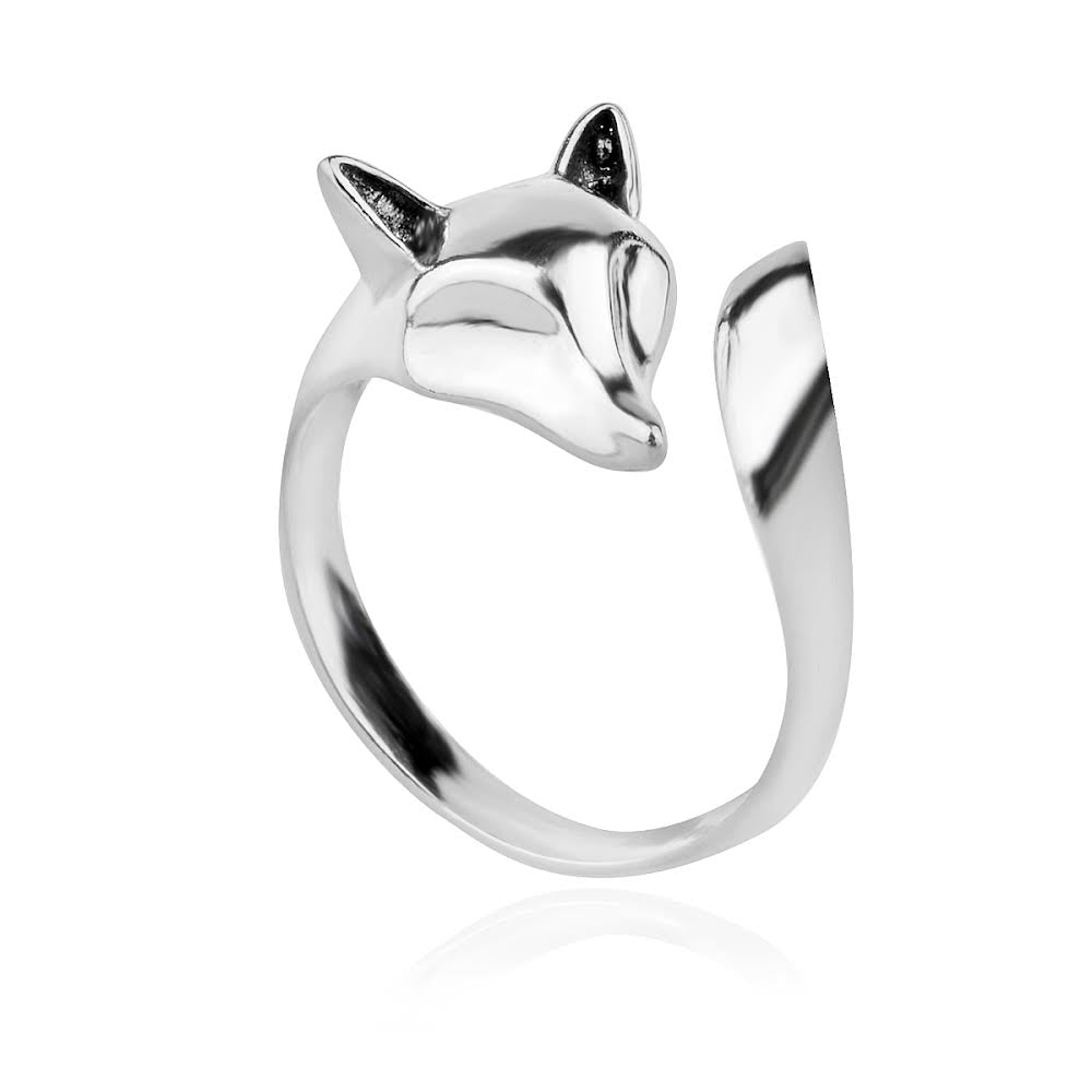 Sterling Silver 925 Fox Ring Adjustable Sizes “Sorrel”