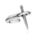 Sterling Silver 925 Sword Adjustable Ring "Valour"