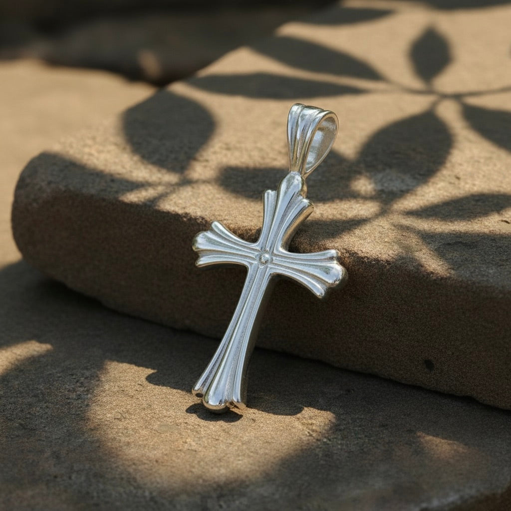 Sterling Silver 925 Cross Pendant "Serenity"