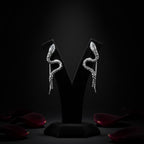 Sterling Silver 925 Snake Ear Climber Earrings "Viper II"