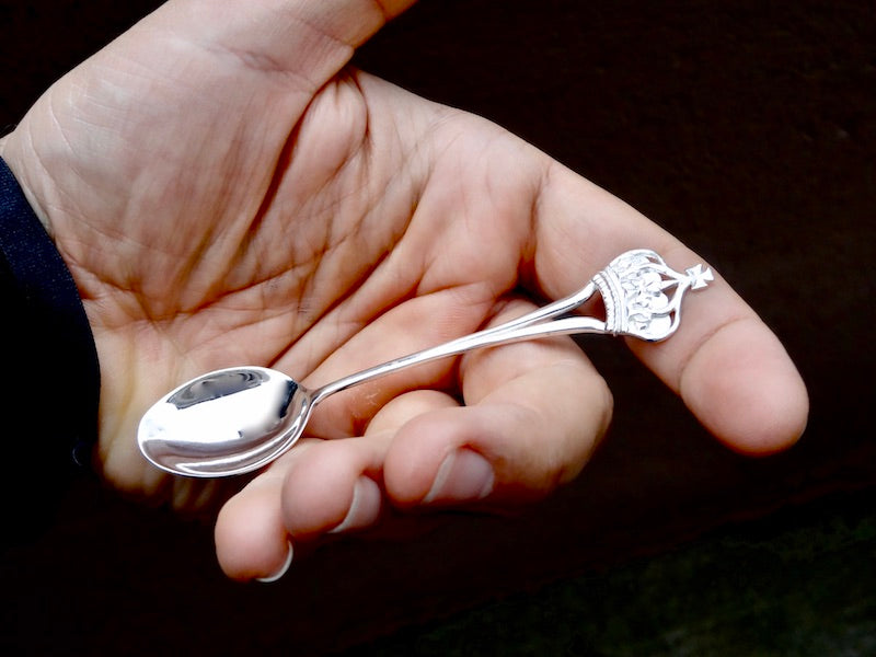 Sterling Silber 925 Löffel mit Kronendesign „Royalty“