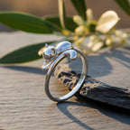 Sterling Silber 925 Katzenohren-Wickelring "Elara" verstellbar