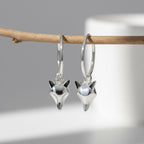 Sterling Silver 925 Fox Hoop Earrings “Sorrel”
