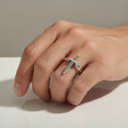 Sterling Silver 925 Sword Adjustable Ring "Valour"