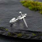 Sterling Silver 925 Sword Adjustable Ring "Valour"
