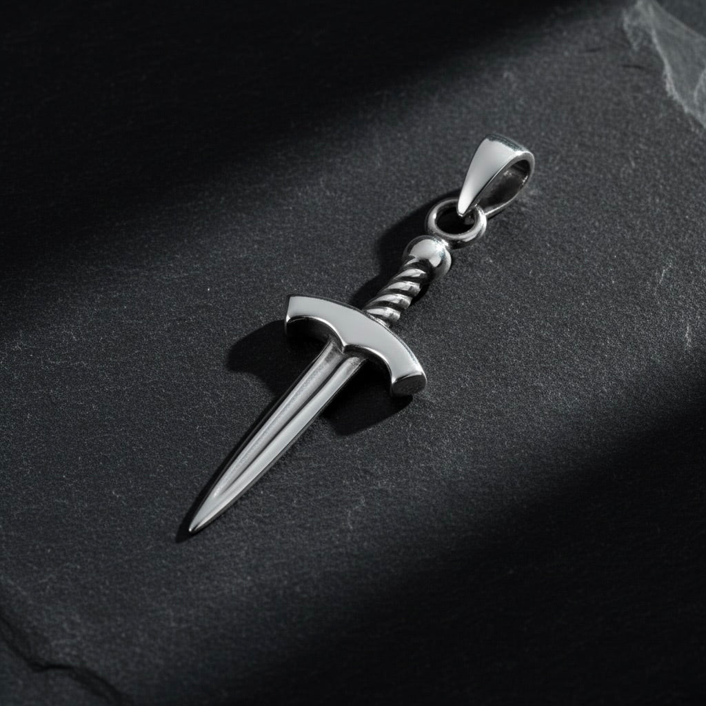 Sterling Silver 925 Sword Dagger Pendant “Valour”