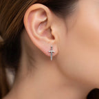 Sterling Silver 925 Sword Stud Earrings “Valour”