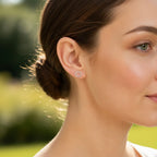 Sterling Silver 925 Open Circle Stud Earrings "Minimal Circle"