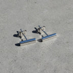 Sterling Silver 925 Bar Stud Earrings "Minimalist Bar"