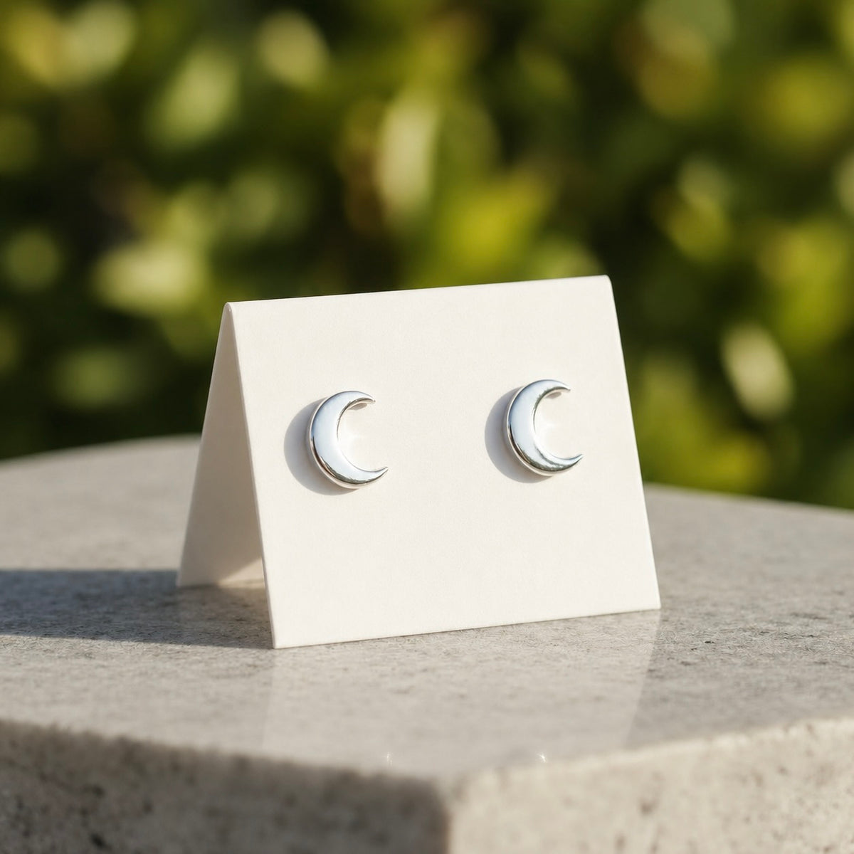 Ohrstecker aus Sterling Silber 925 "Gute Nacht" Mond