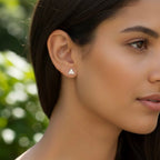 Sterling Silver 925 Triangle Stud Earrings "Trinity"