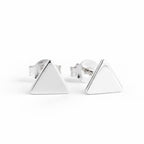 Sterling Silver 925 Triangle Stud Earrings "Trinity"