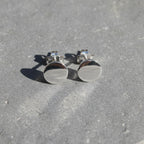 Sterling Silver 925 Stud Round Earrings "Orb"