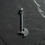 Sterling Silver 925 Viking Axe Oxidised Pendant "Nord"