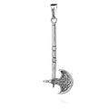 Sterling Silver 925 Viking Axe Oxidised Pendant "Nord"