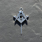 Sterling Silver 925 Masonic Freemason Pin "Mason"