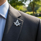Sterling Silver 925 Masonic Freemason Pin "Mason"