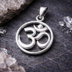 Sterling Silver 925 Om Pendant “Inner Circle”