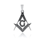Sterling Silver 925 Masonic Pendant "The G"