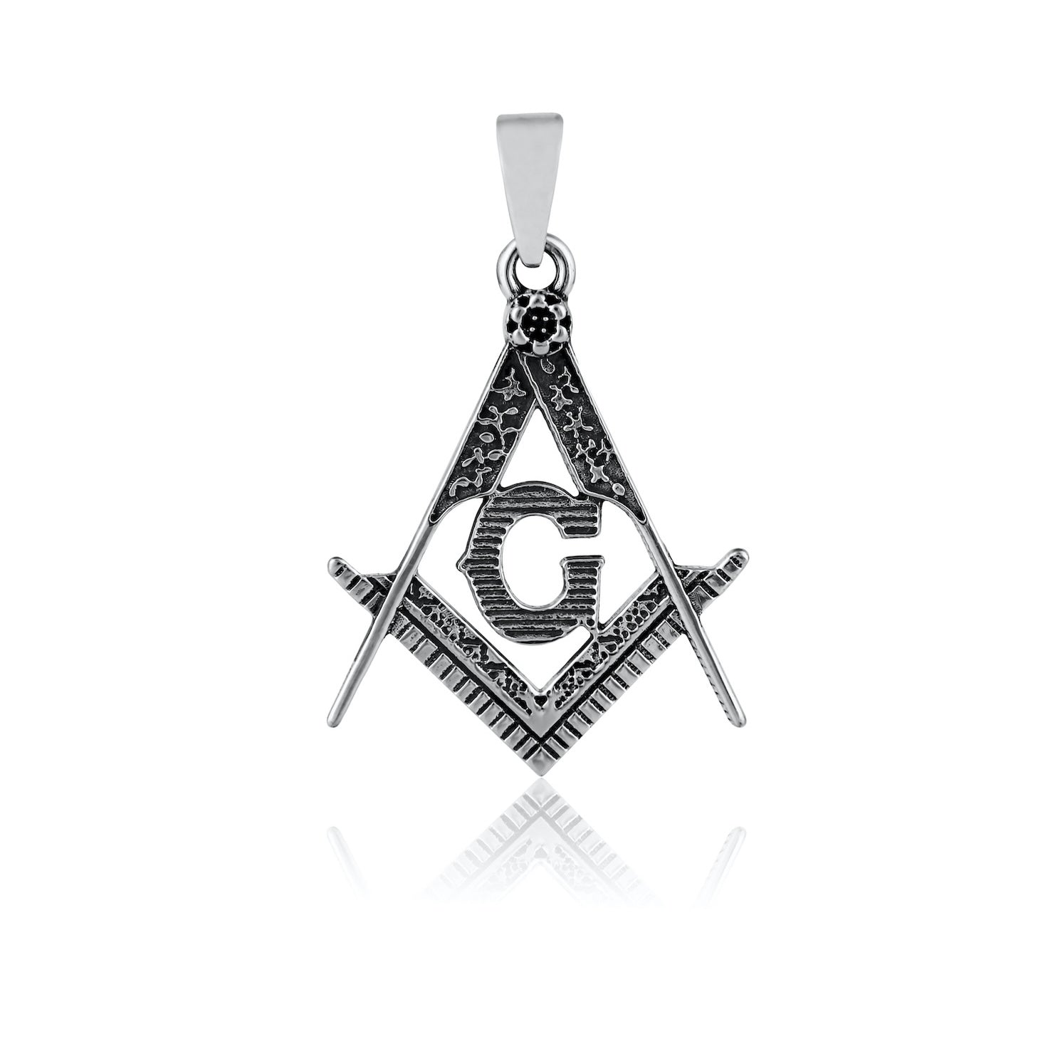 Sterling Silver 925 Masonic Pendant "The G"