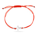 Red String Bracelet with Sterling Silver 925 Cross Charm “Grace”