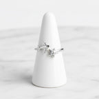 Sterling Silver 925 Airplane Star CZ Adjustable Ring "Aviara"