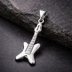 Sterling Silver 925 Guitar Unisex Pendant “Rock Star”
