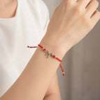 Red String Bracelet with Sterling Silver 925 Bow Charm “Little Wish”
