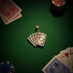 Anhänger aus 925er Sterlingsilber „Royal Flush“