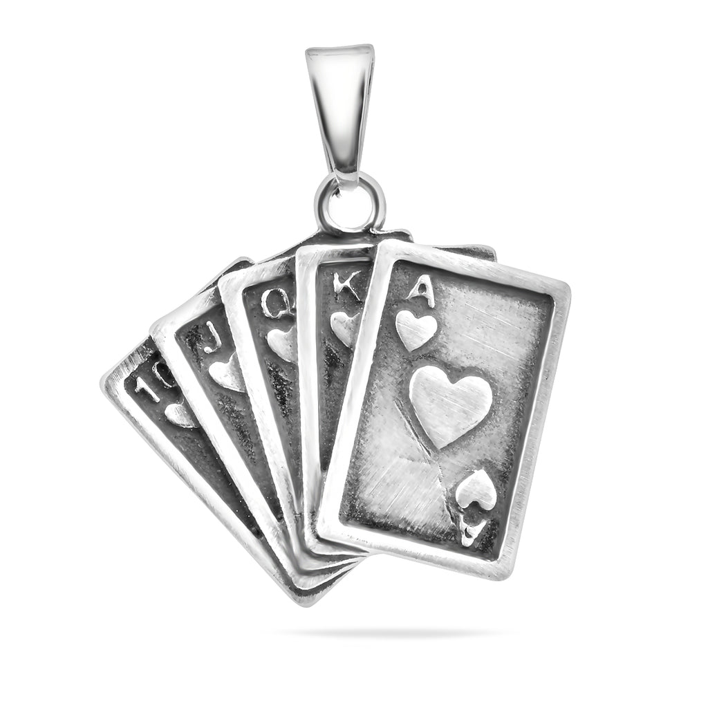 Anhänger aus 925er Sterlingsilber „Royal Flush“
