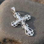 Sterling Silver 925 Cross Crucifix Pendant "Lord"