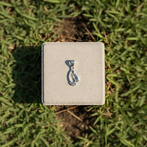 Sterling Silver 925 Baby Feet Unisex Pendant "First Steps"