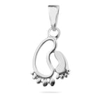 Sterling Silver 925 Baby Feet Unisex Pendant "First Steps"