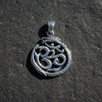 Sterling Silver 925 Om Pendant "Dragon Chant"