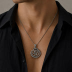 Sterling Silver 925 Om Pendant "Dragon Chant"
