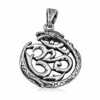 Sterling Silver 925 Om Pendant "Dragon Chant"