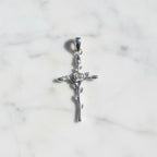 Sterling Silver 925 Rose Cross Pendant "Via Rosa"