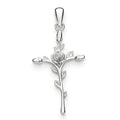 Sterling Silver 925 Rose Cross Pendant "Via Rosa"
