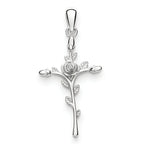 Sterling Silver 925 Rose Cross Pendant "Via Rosa"